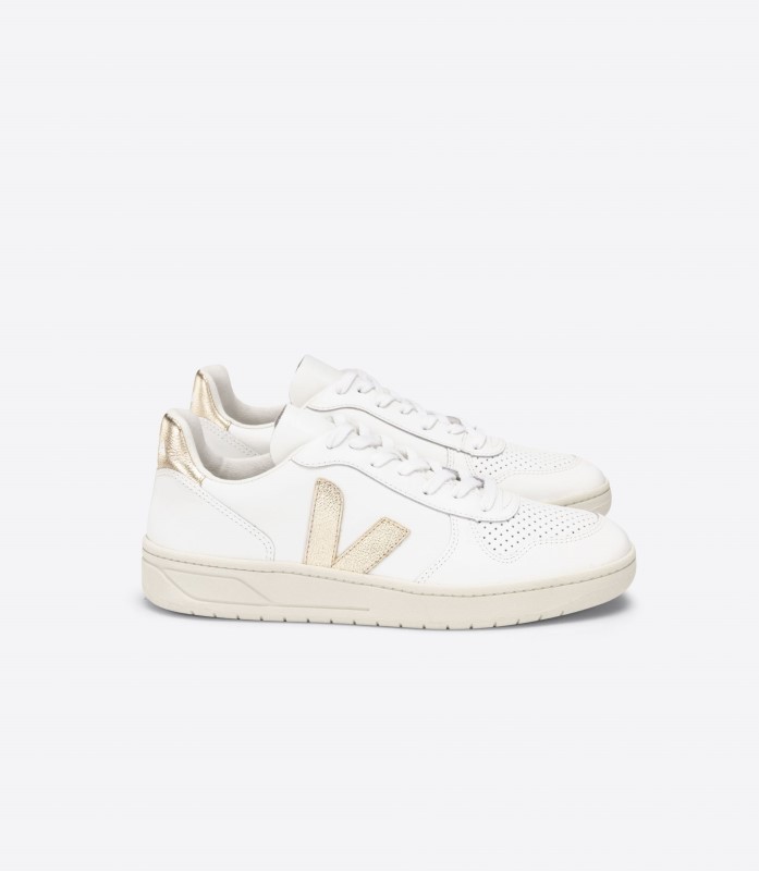 Colección Veja Cuero Blanco Platinado