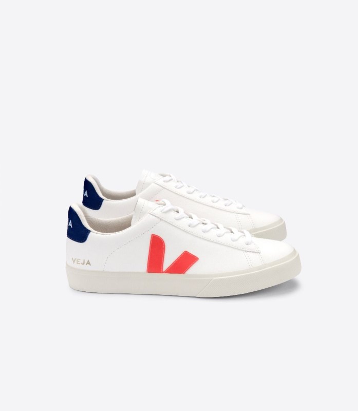 Colección Veja Chromefree Cuero Blanco Naranja Fluo