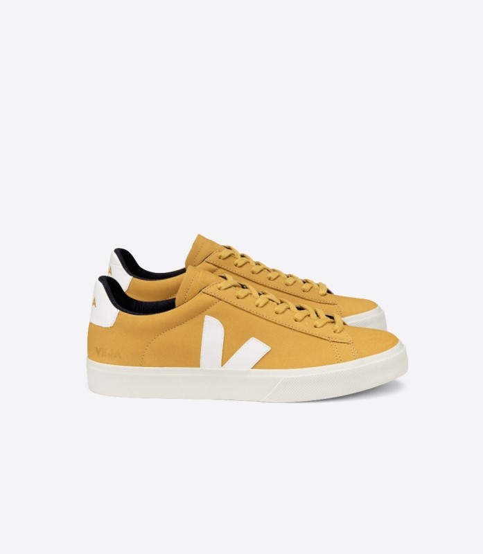 Veja Colección Nubuck Moutarde Blanco